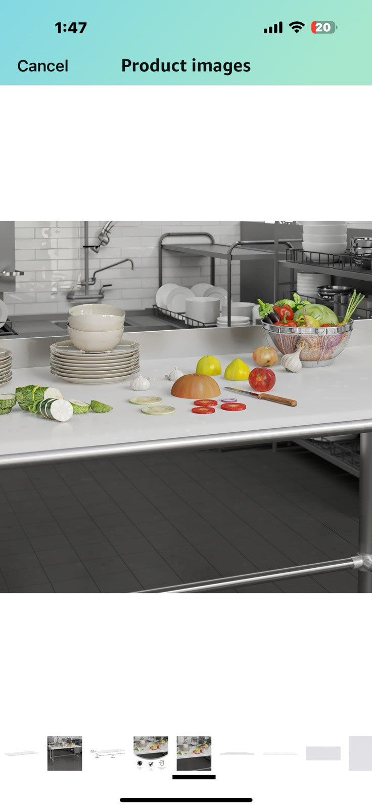 Flash Furniture Denton Commercial Poly Top Cutting Board, High-Pressure