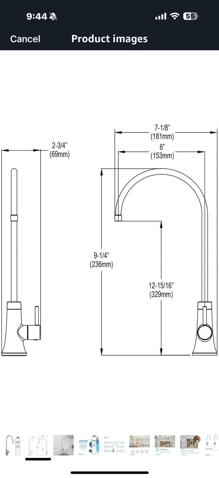 Elkay LKAV71FLS Avado Drinking Water Faucet Lustrous Steel w/71300C