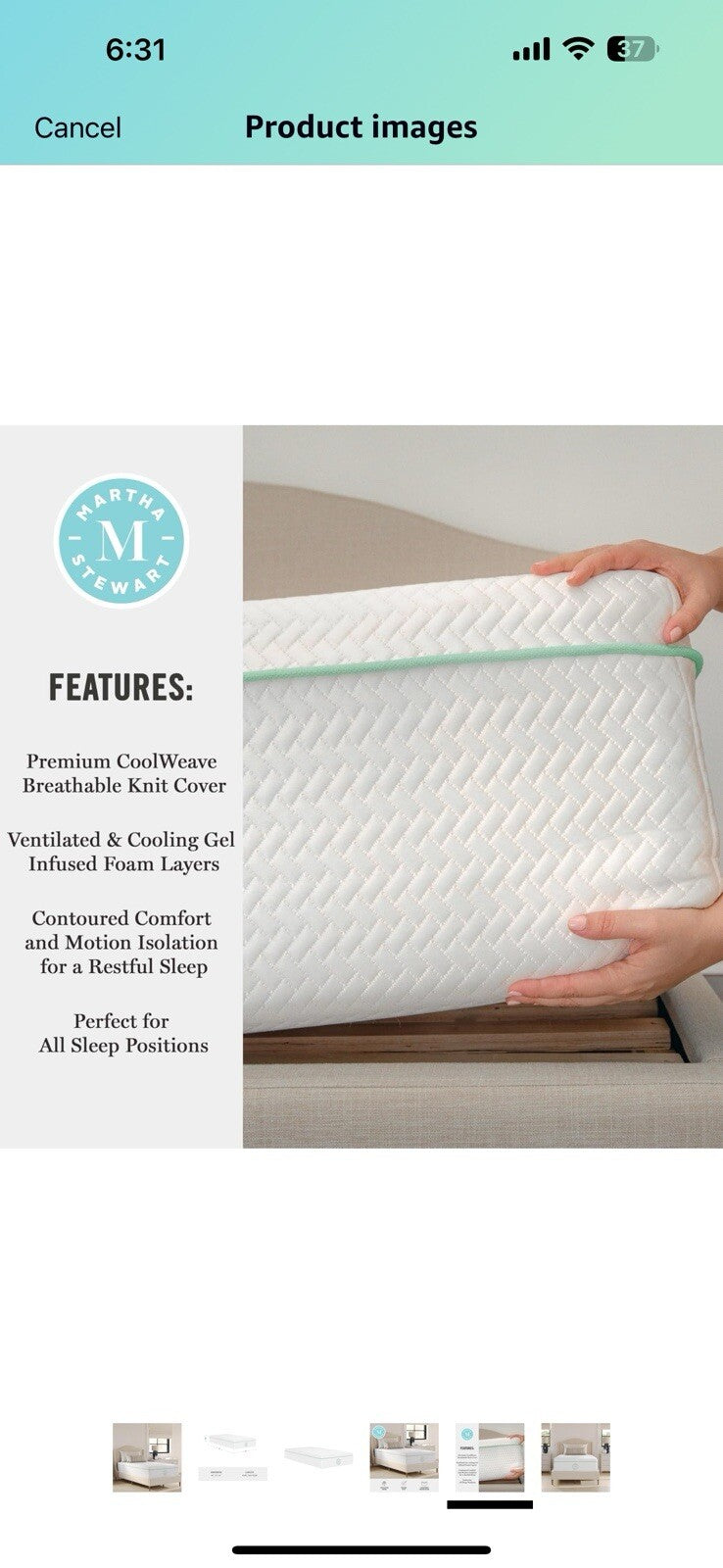 Martha Stewart SleepComplete Twin Mattress in a Box, Medium-Firm Triple-Action