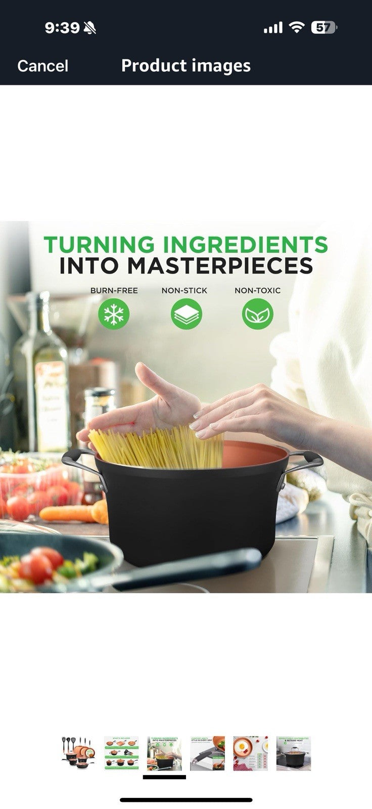 NutriChef 14-Piece Nonstick Kitchen Cookware Set – PFOA/PFOS-Free, 