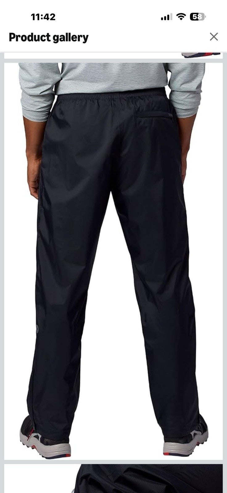 MARMOT Men's PreCip Evo Rain Pant, Black, Large