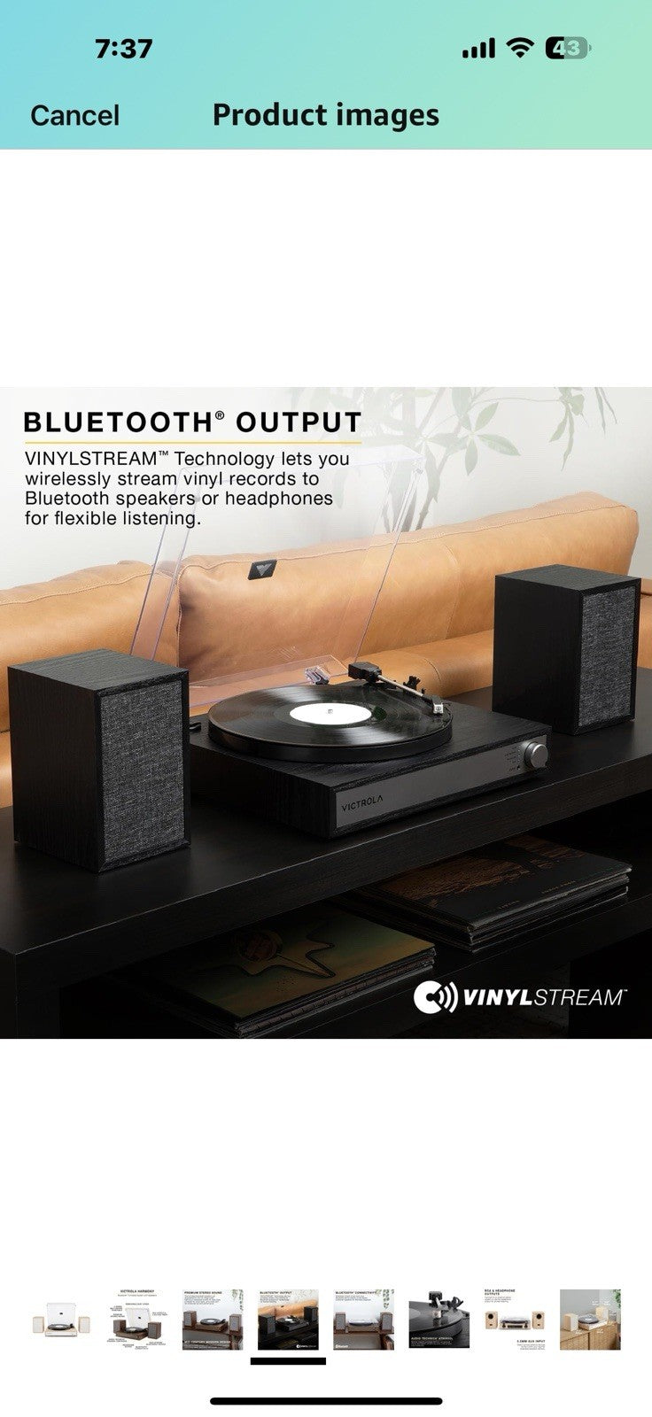 Victrola Harmony – Bluetooth Turntable System– 3-Speed Vinyl Record Player