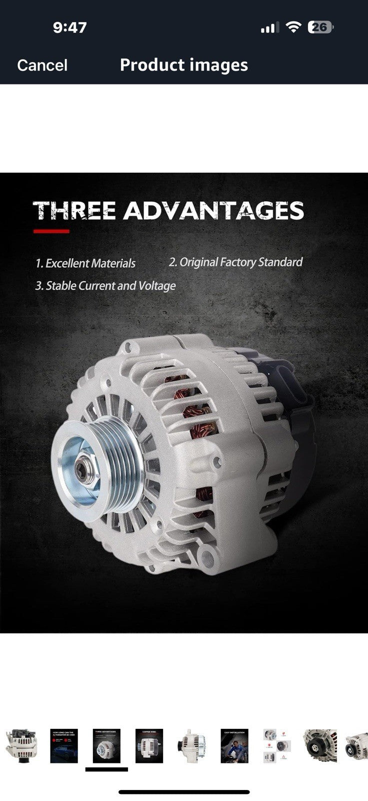 KAX Alternator,80Amp Automotive Replacement Alternator fit for 2000-2004