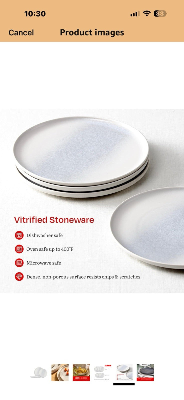 Eater x Zwiesel Fortessa Foss Stoneware, 12 Piece Dinnerware Set (Service for 4
