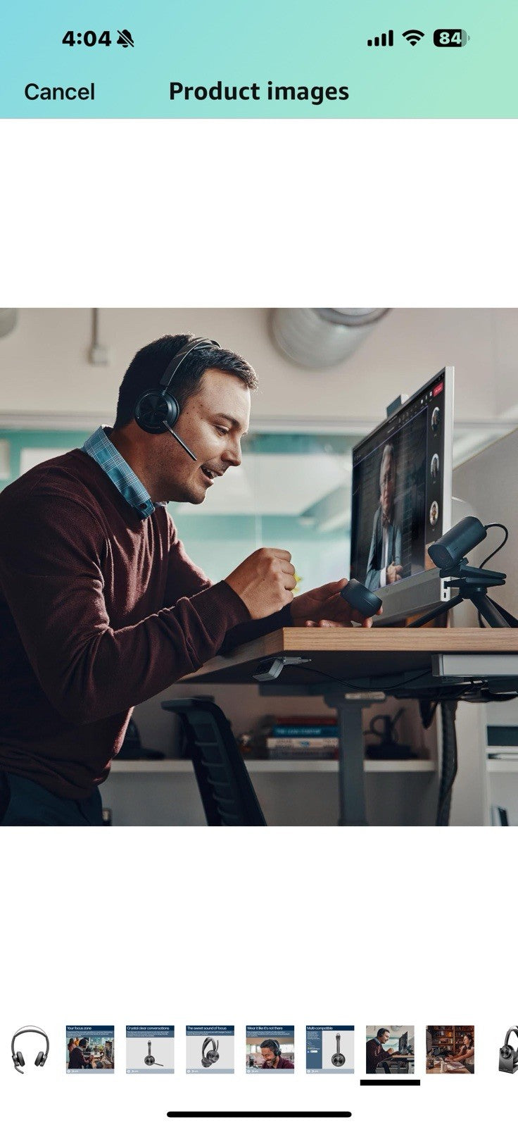 POLY Voyager Focus 2-M USB-C-C Headset USB-C/A Adapter Charging 