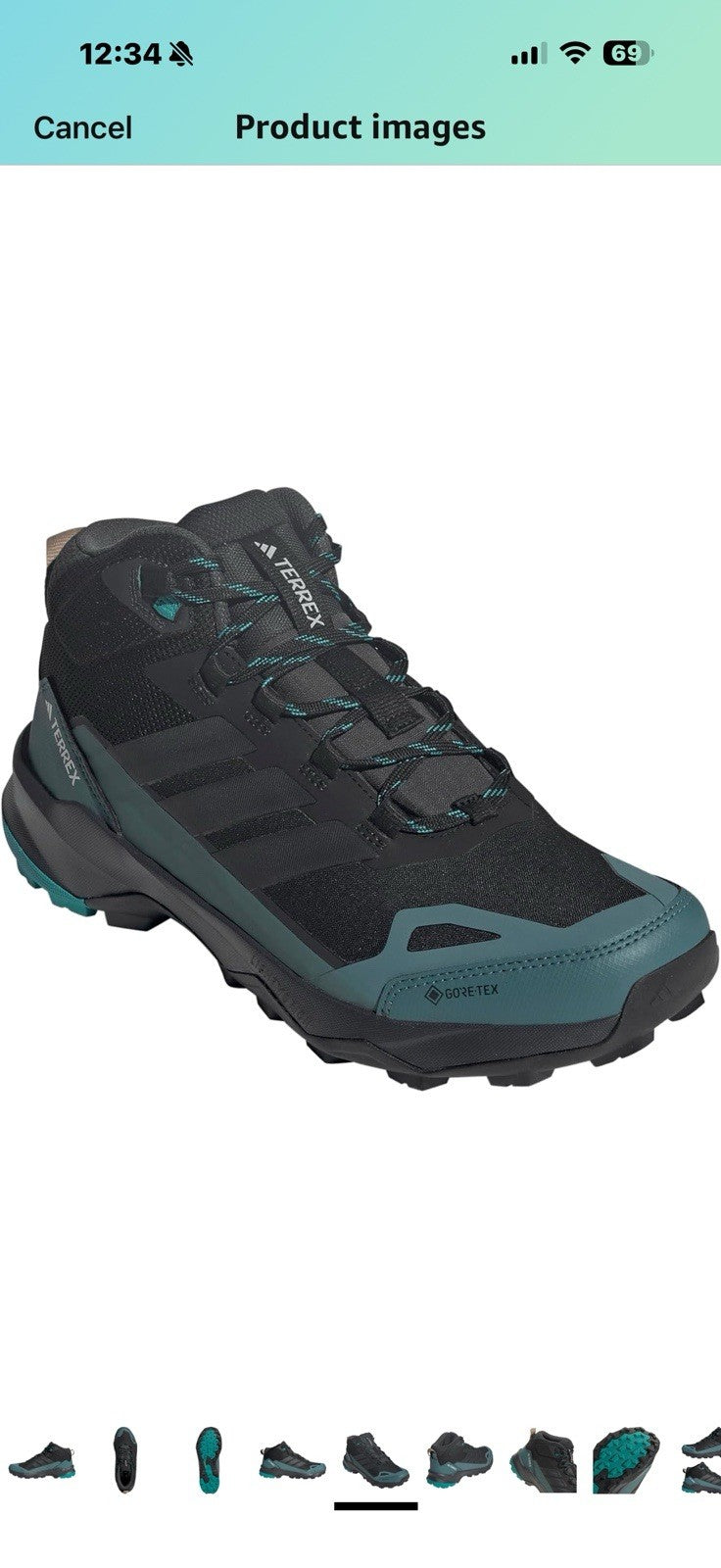 adidas Men's Terrex Skychaser Ax5 Mid Top Gore-tex Hiking Shoe Size 11.5