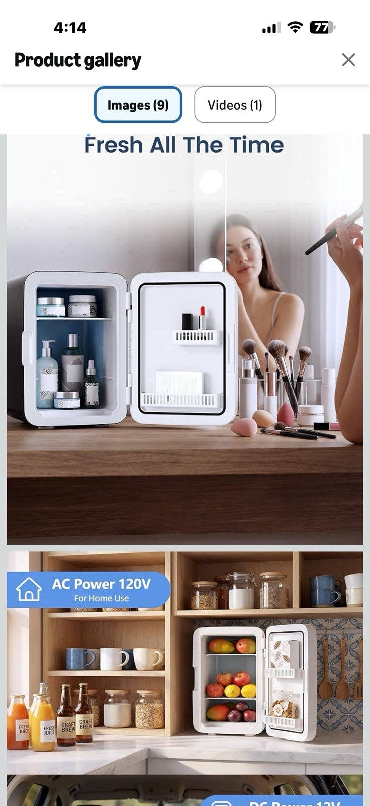 Electactic 10L Compact Mini Fridge, Portable Small Refrigerator, Small 