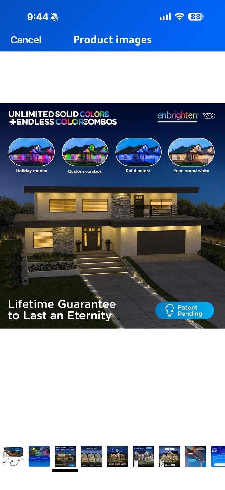 Enbrighten Vibe Eternity Accent Permanent Outdoor Lights for House,