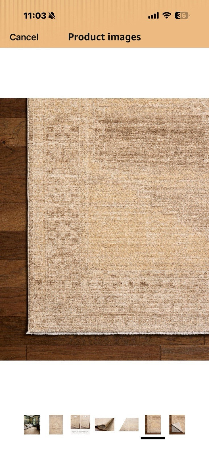 Loloi Chris Loves Julia Palma Collection PLM-07 Wheat/Taupe 5'-3" x 7'-6" 