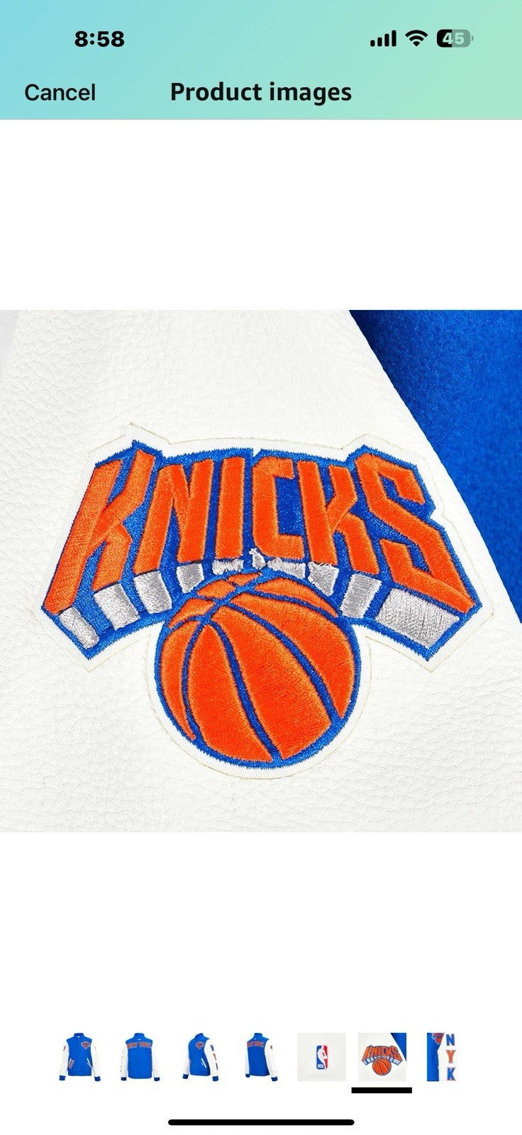 Big Kids NBA Classic Chenille Varsity Jacket X Large 