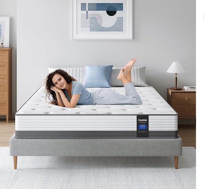 Coolvie Hybrid Queen Mattress 10 Inch - Medium Firm Queen 