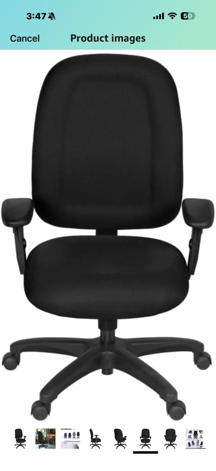 Romig Comfort Series High-Back Multifunctional Fabric Computer 