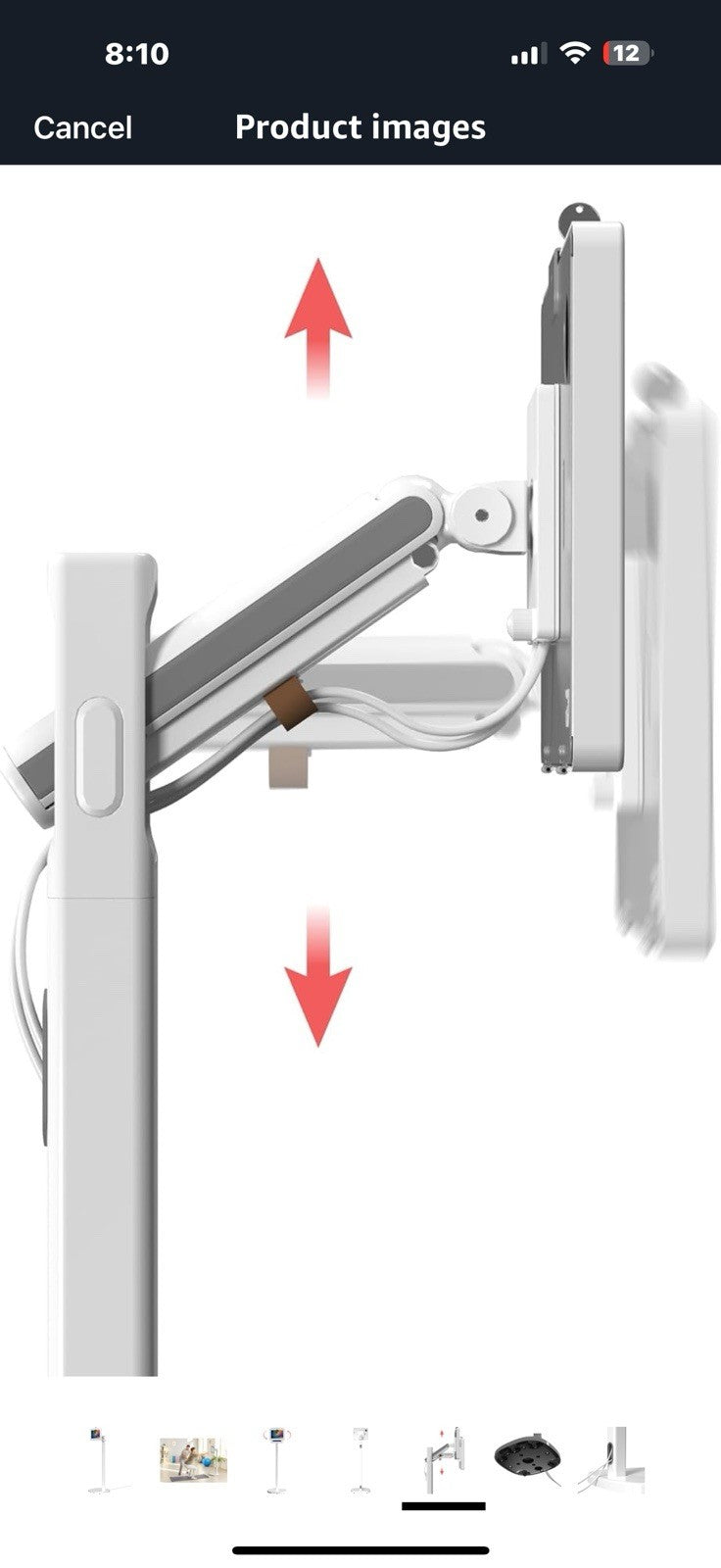 CTA Digital Healthcare Grade Floor Stand with Quick Release Enclosure 