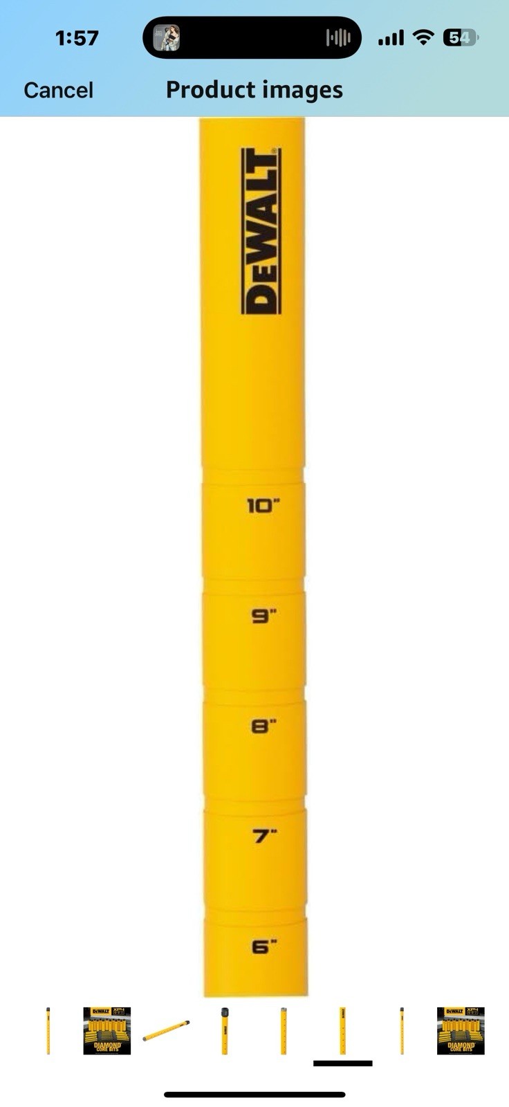 DEWALT 1" x 14" Diamond Core Bit (DW55006)