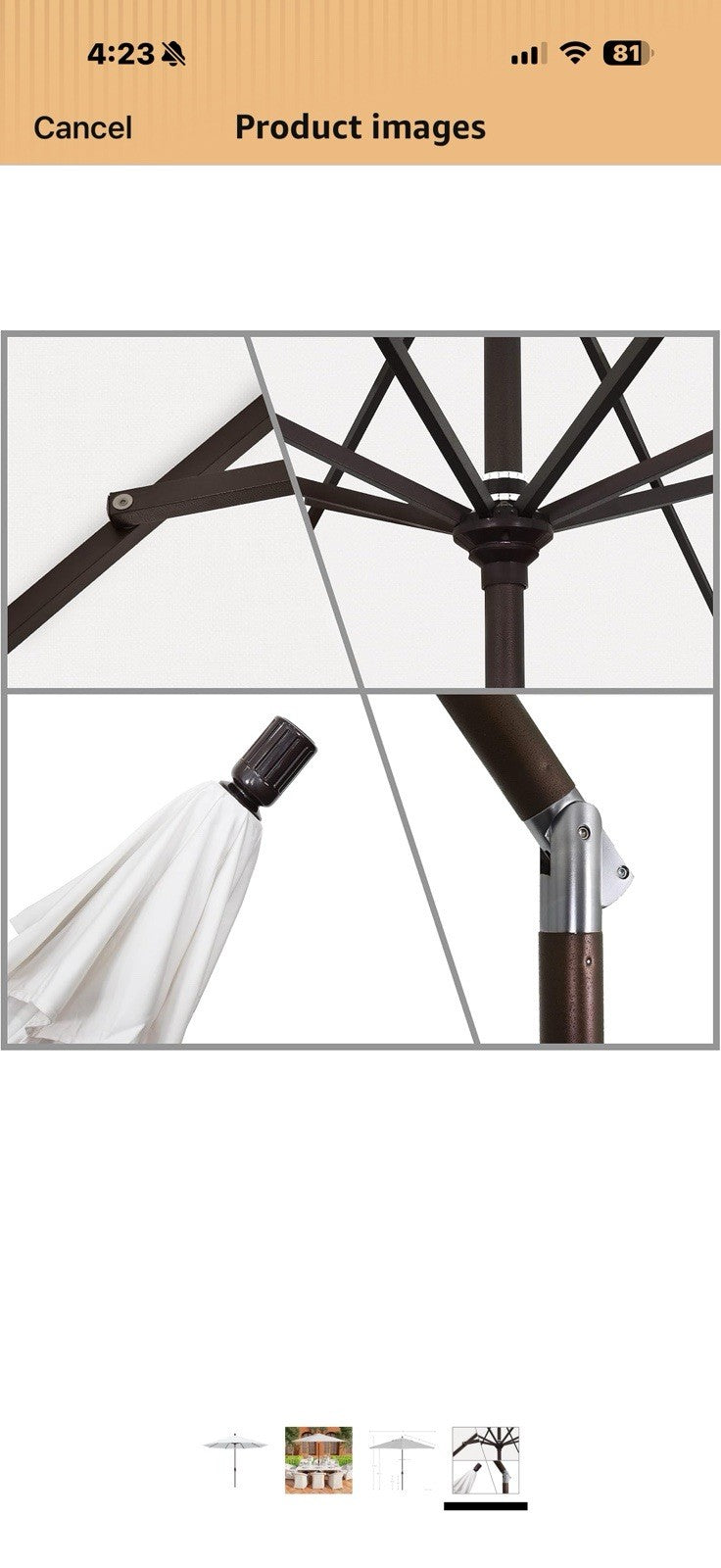 California Umbrella 11Ft Premium Patio Umbrella, Hand-Crank, Tilt-Collar