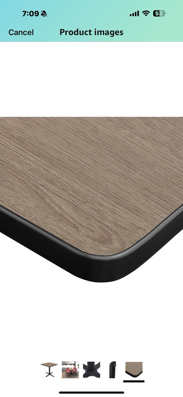 Romig Pillar Small 30 in. Square X-Base Breakroom Table- Noble Oak