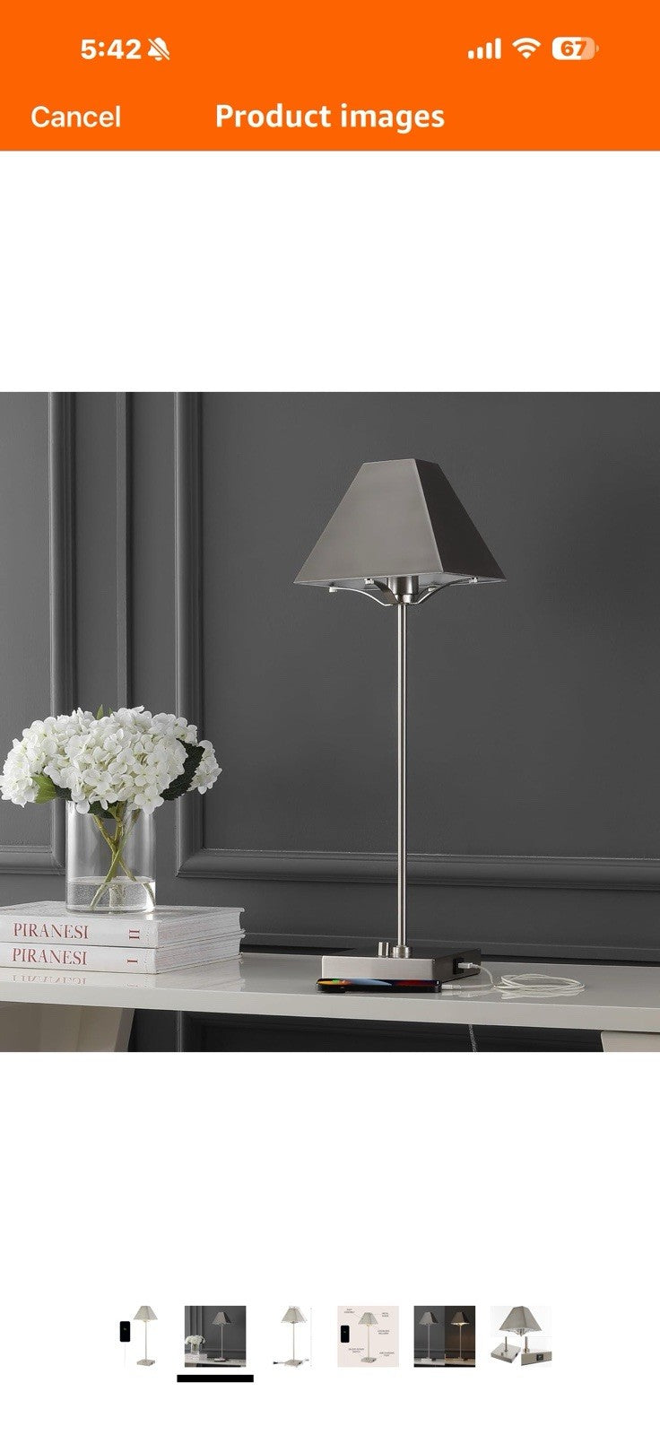 JONATHAN Y JYL6017A Ruthen 25" Industrial Style Iron Pyramid Bedside