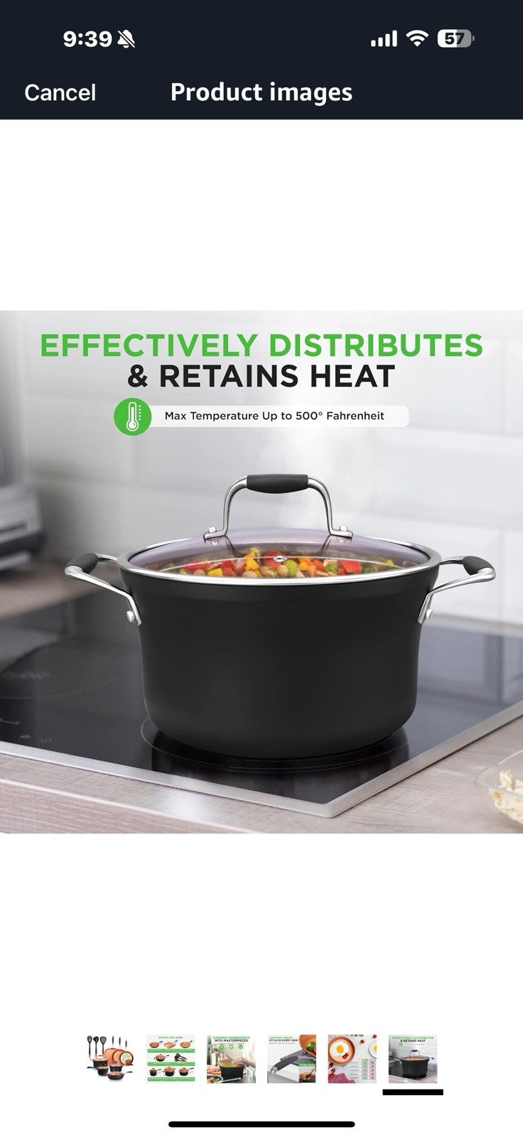 NutriChef 14-Piece Nonstick Kitchen Cookware Set – PFOA/PFOS-Free, 