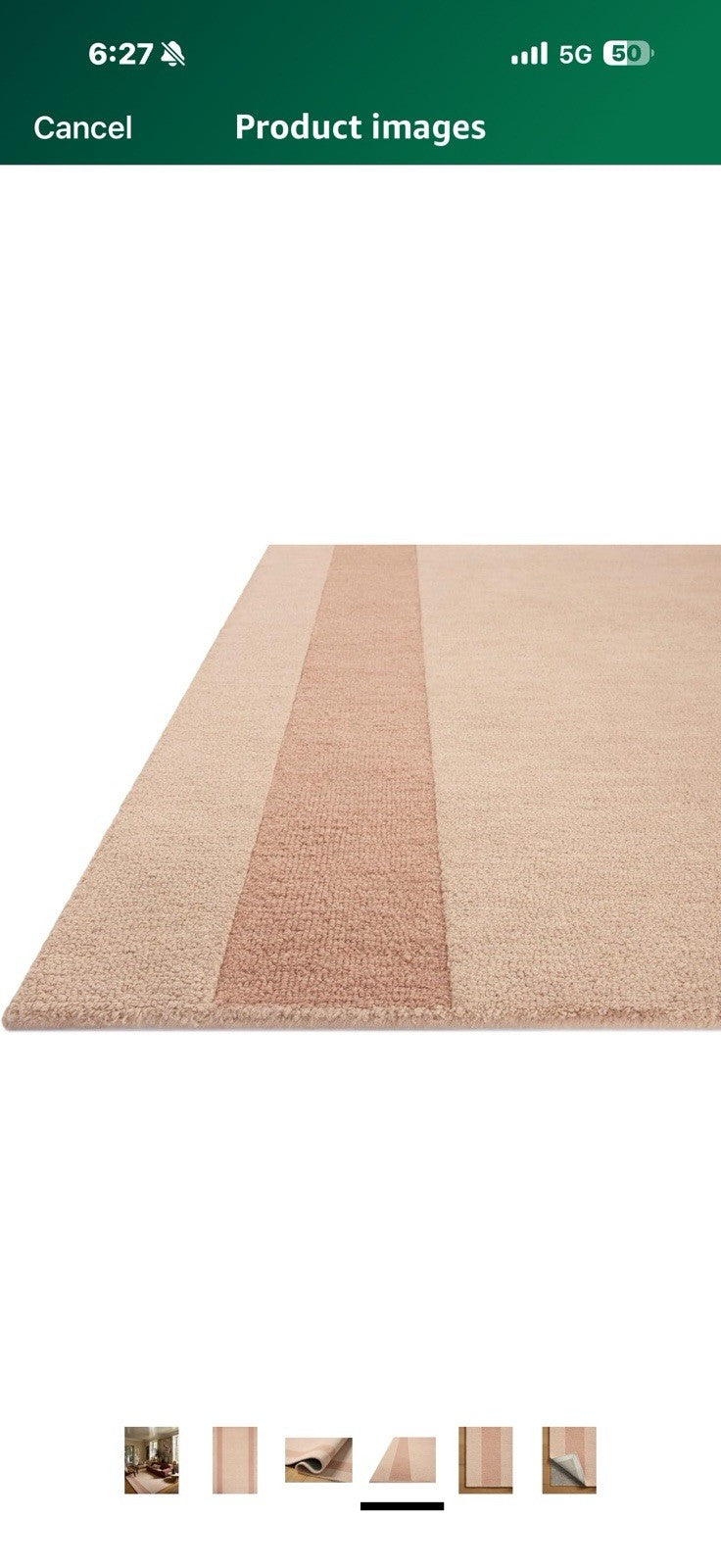 Loloi Leanne Ford Craven Collection CVN-01 Blush/Rose 5'-0" x 7'-6" Area Rug 