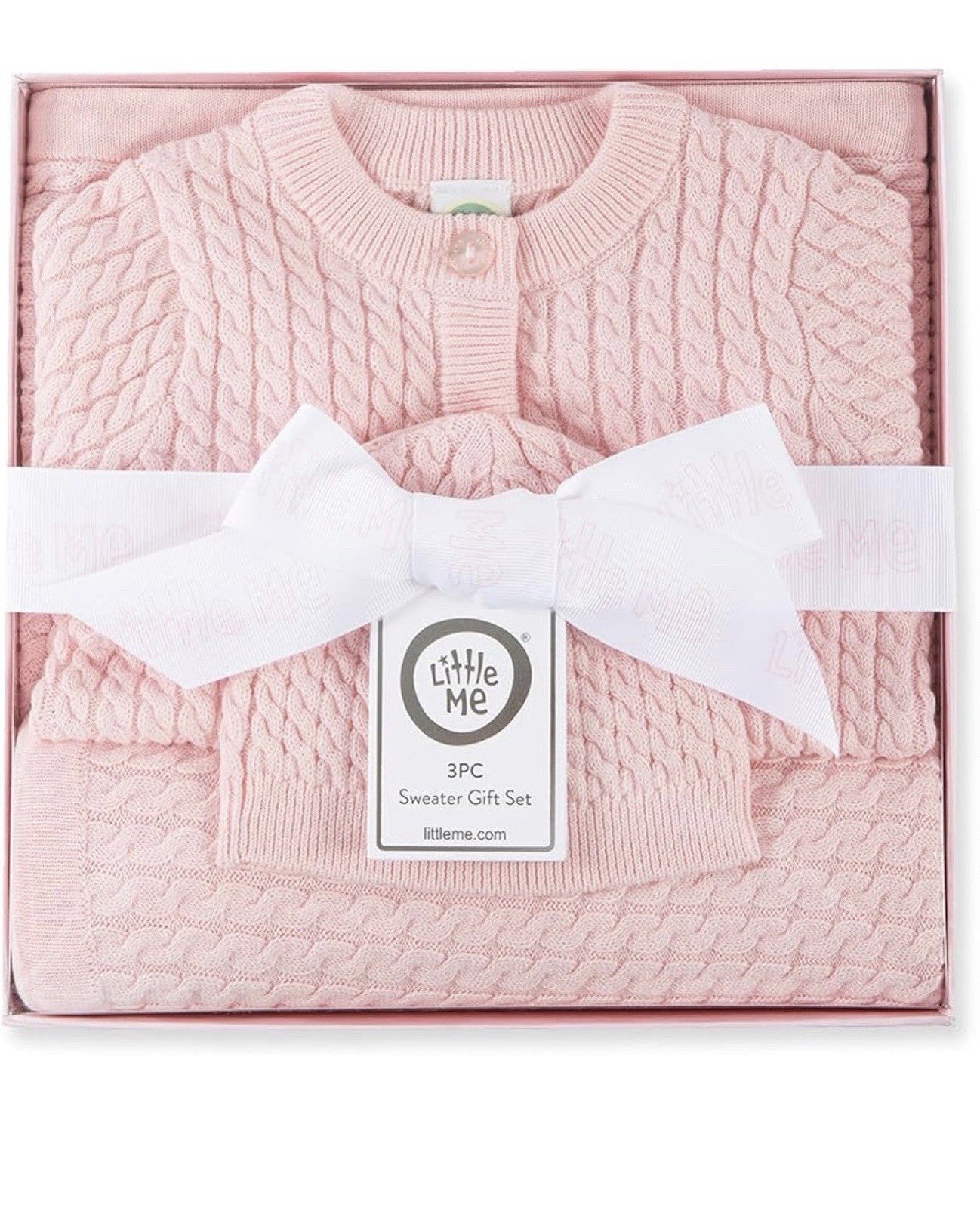 Little Me Clothes for Baby Sweater Gift Set Matching Sweater and Blanket 3M