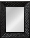 Creative Co-Op Rattan Rectangle Wall Mirror, Black