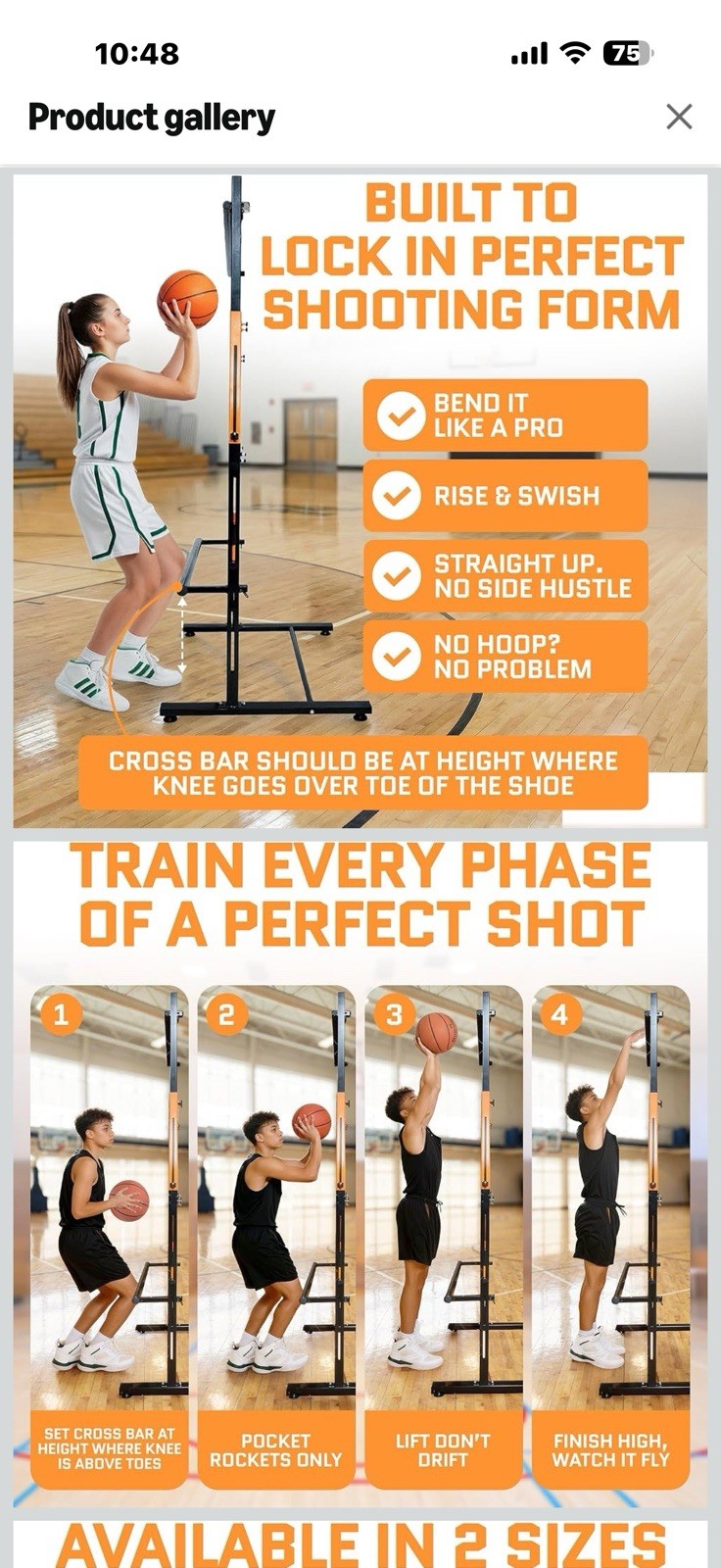 ACELETIQS Basketball Shooting Trainer with Adjustable Crossbar – Improve