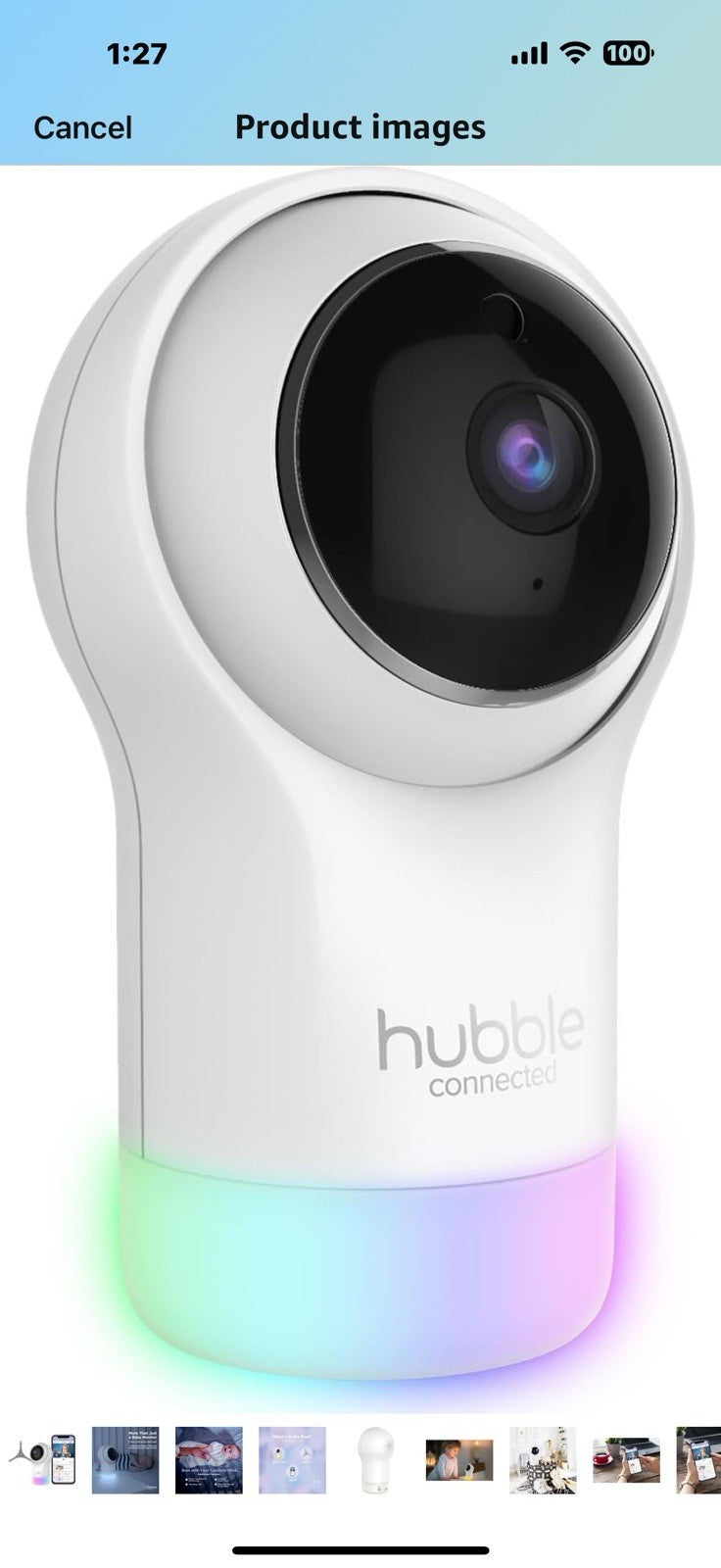 HUBBLE CONNECTED Nursery Pal Glow Deluxe Smart HD Baby Camera