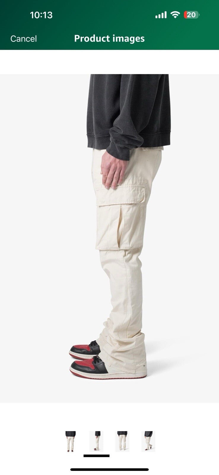 mnml Men's Bootcut Cargo Pants 40 Regular