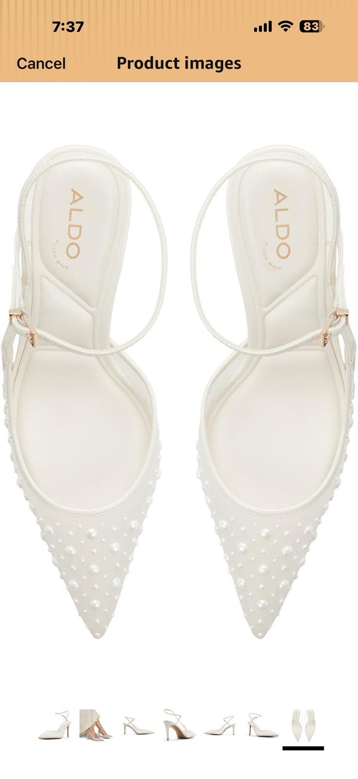 ALDO Womens Kymmberly Pearl Mesh Asymmetrical Stiletto Pump Size 11