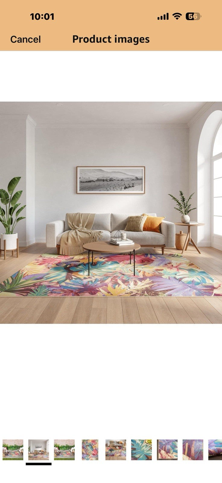 Nourison Home Color Splash Multicolor 5'3" x 7'3" Area Rug - Easy Clean, 