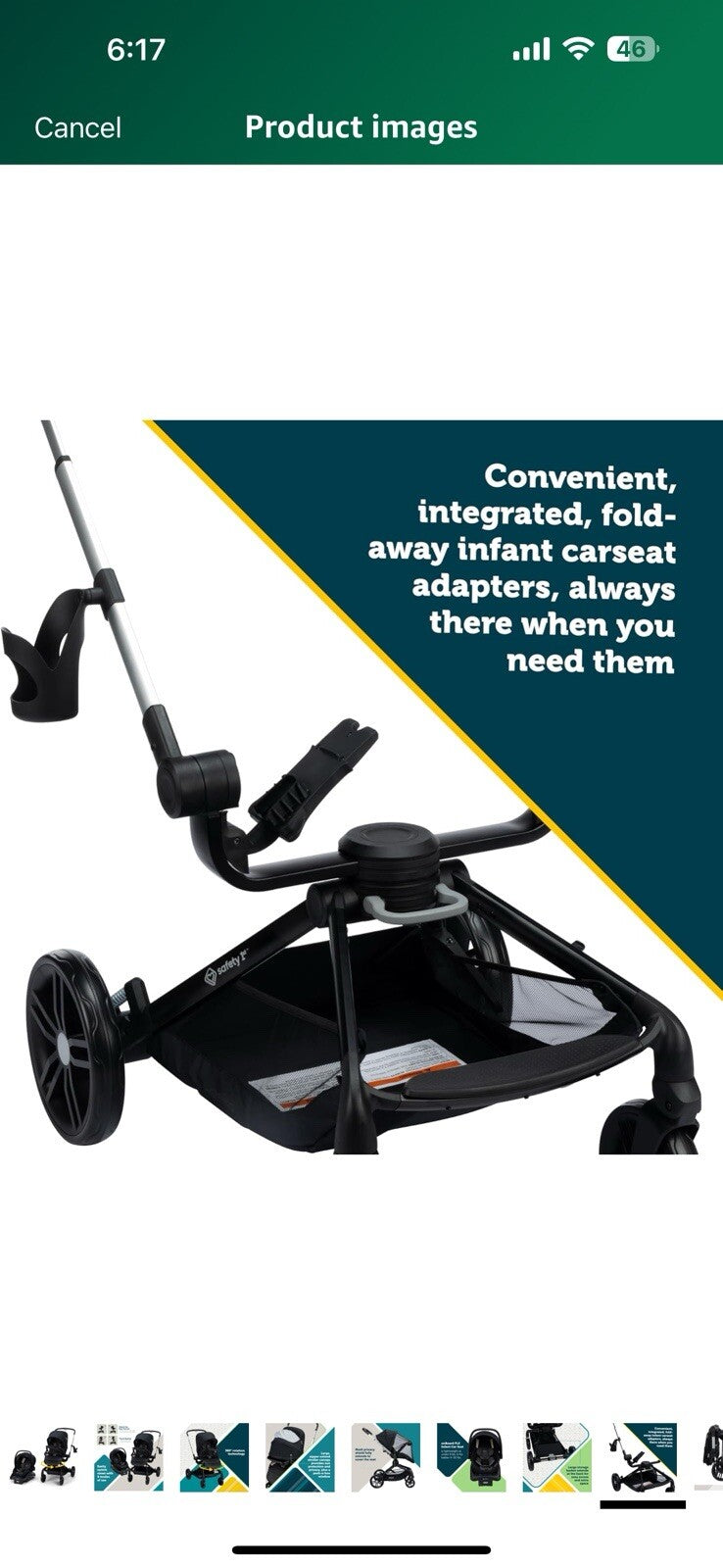 Safety 1ˢᵗ® Turn and Go™ 360° Rotating Modular Travel System, Shade