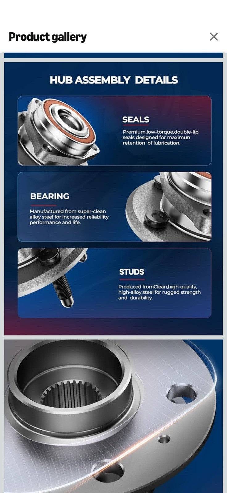 KAX 513275 2PCS Rear Wheel Hub Bearing Compatible with Ford Edge 