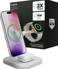Mophie 3-in-1 Wireless Charging Stand - Qi2-Certified, MagSafe Charger