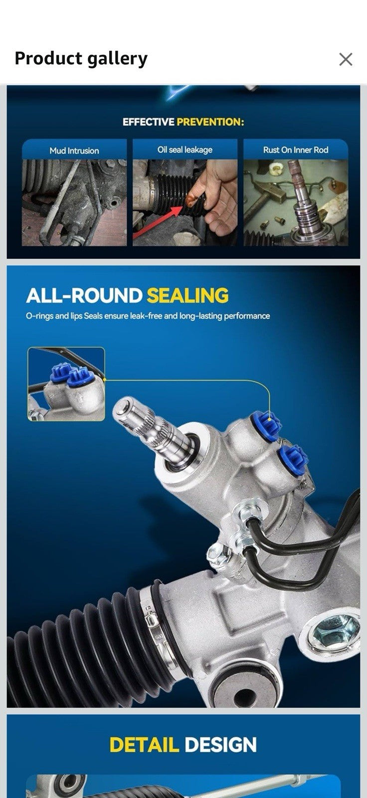 PHILTOP Hydraulic Power Rack and Pinion Assembly Replacement For Toyota 
