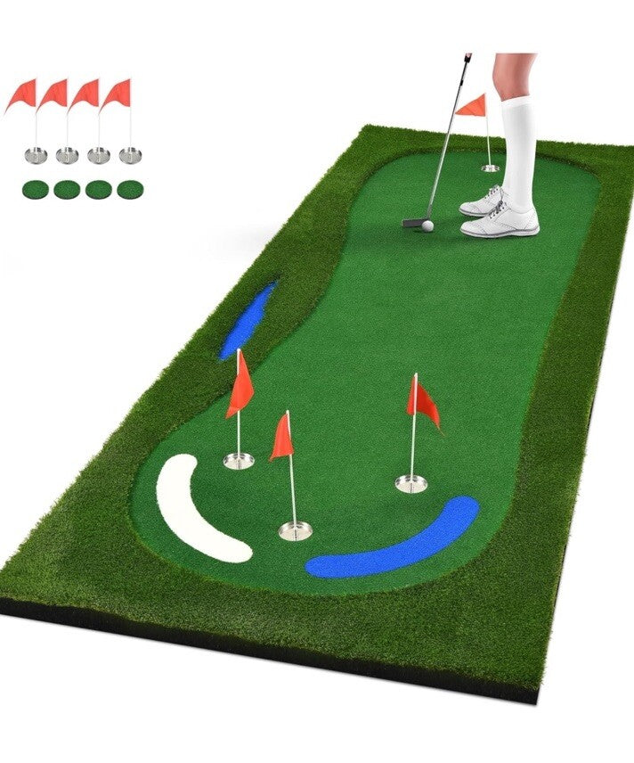 DWVO Golf Putting Green Indoor/Outdoor, 5X12ft Upgraded Golf Turf Practice 