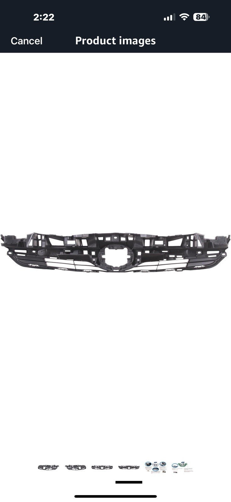 Front Grille Compatible with 2016-2018 Toyota Prius w/o Parking Sensors