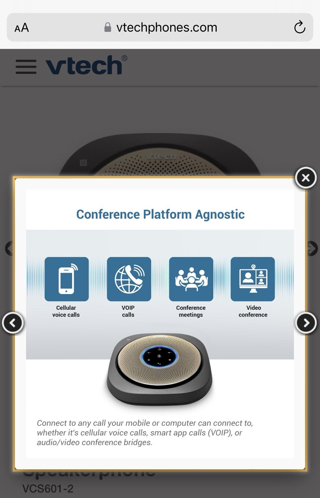 Smart Conference Speakerphone VCS601-2
