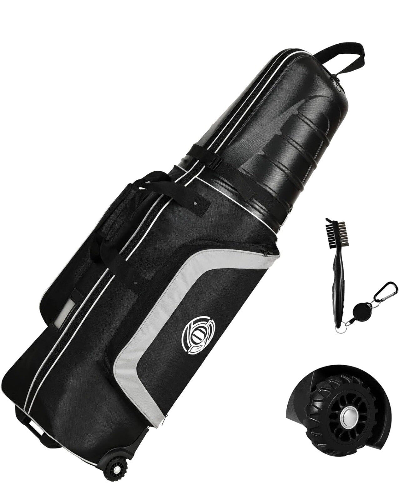DWVO Golf Travel Bags for Airlines with Wheels, Durable Top to Protect Clubs