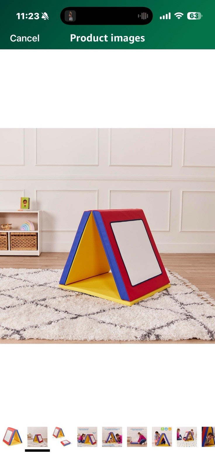 ECR4Kids SoftZone Folding Floor Mirror, Sensory Toy, Assorted 