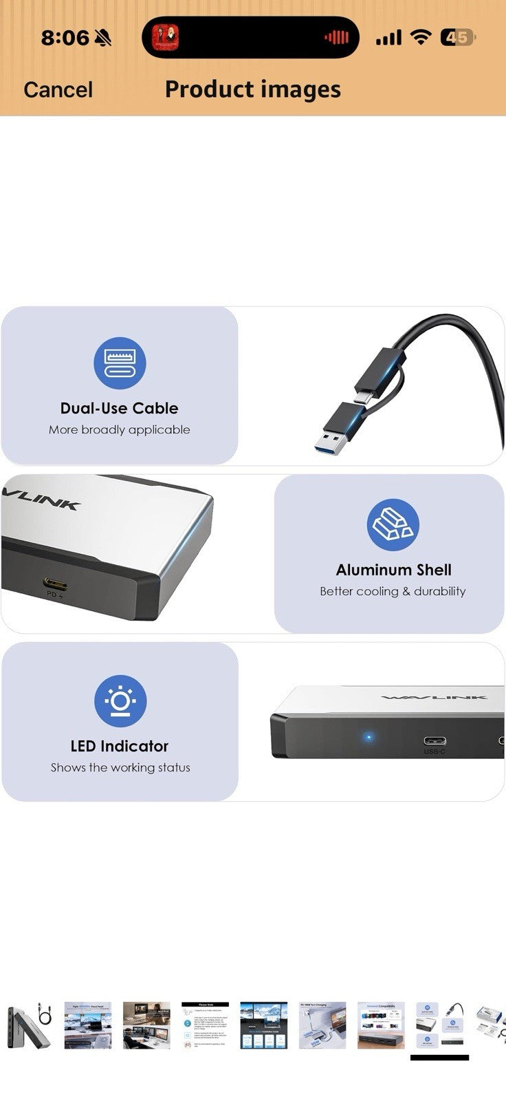 USB C to HDMI Adapter, WAVLINK Triple Monitors Adapter