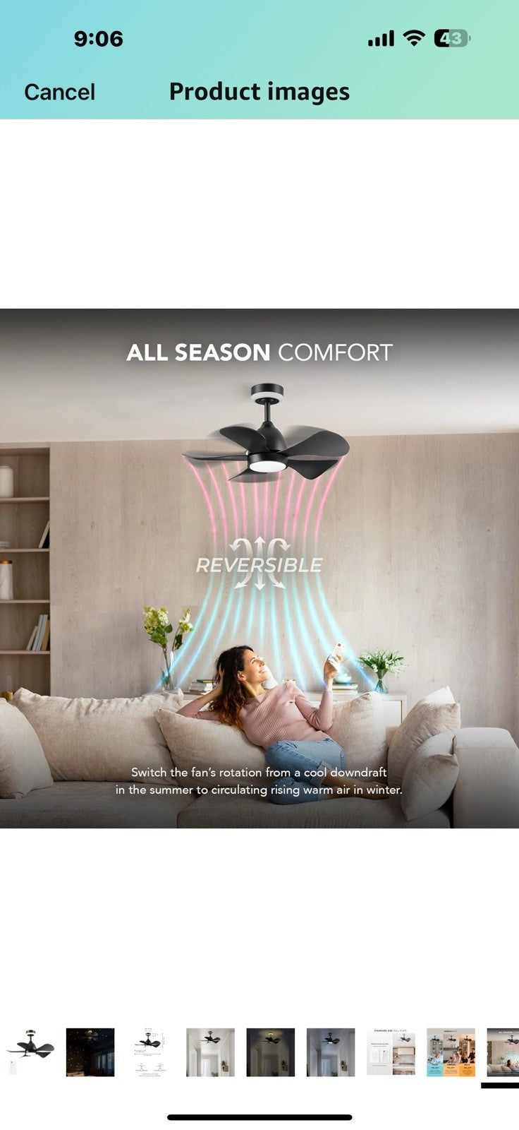 GLOBE Electric 37000106 30" Ceiling Fan with LED Light, Nightlight, Remote 