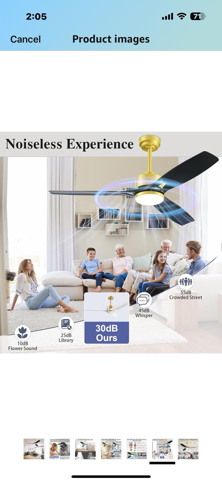 Ceiling Fans with Lights and Remote - 52 Inch Smart App Control Modern Low 