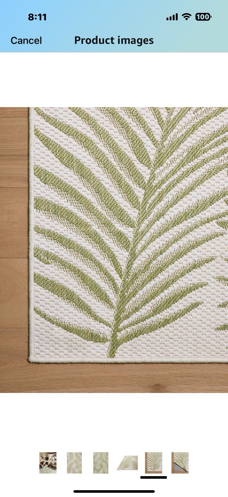 Loloi II Easton Collection ESN-06 Ivory/Green 8'-6" x 11'-6" Reversible Indoor