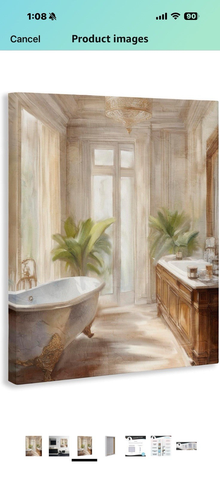 Stupell Industries Serenity Bath Bathroom Painting Canvas Wall Art design 