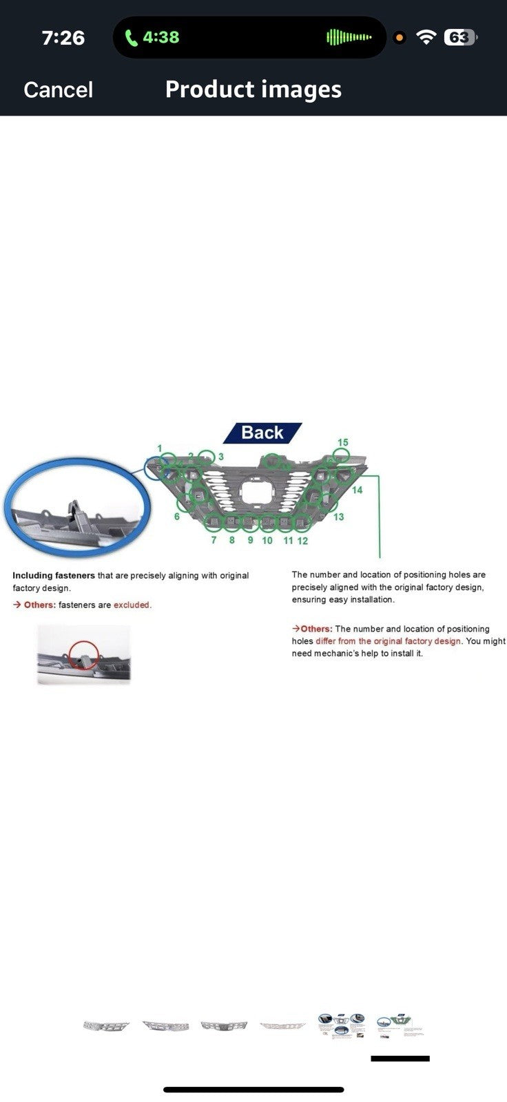 Chrome Front Grille Compatible with 2003-2005 Nissan Murano, ABS 