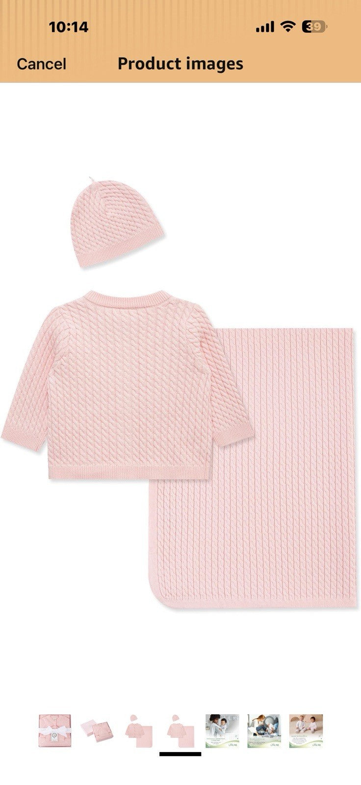 Little Me Clothes for Baby Sweater Gift Set Matching Sweater and Blanket 3M