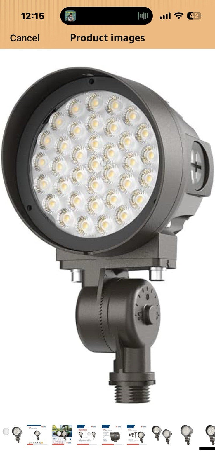 Lithonia Lighting 36-in-1 OLB LED Floodlight Outdoor Light Fixture