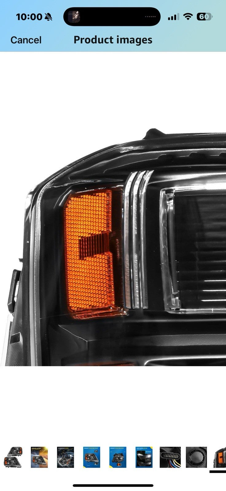 PHILTOP Headlight Assembly for 2016-2017 Terrain, Black Housing with