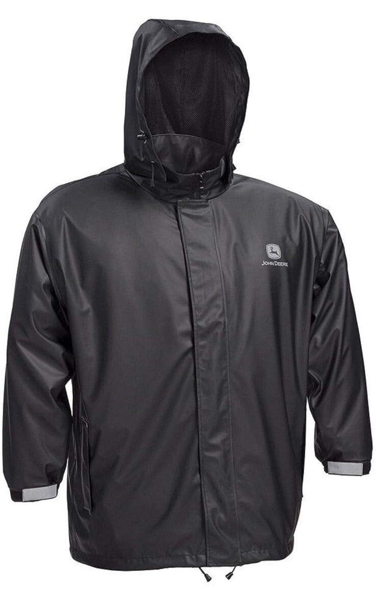 John Deere JD44540J Stretch PU Jacket, Mesh Lining, Reflective Logo XL