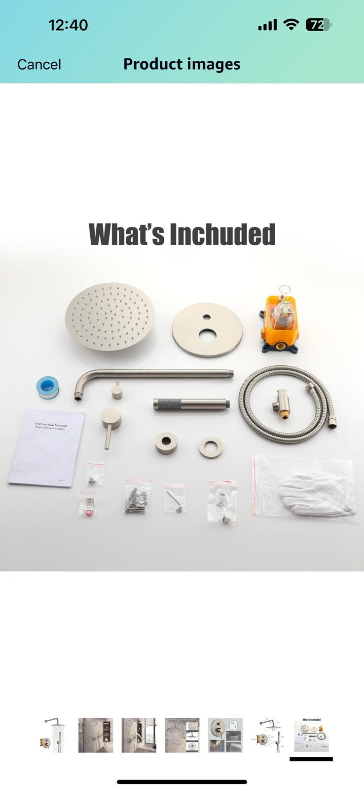 MONDAWE Round Shower Faucet Set, Wall Mounted Shower System 10 Inch